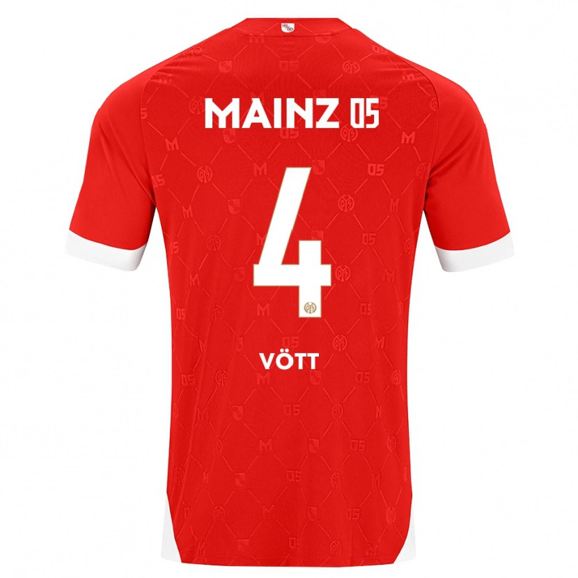 Danxen Kinderen Jakob Vött #4 Rood Wit Thuisshirt Thuistenue 2026/27 T-Shirt België