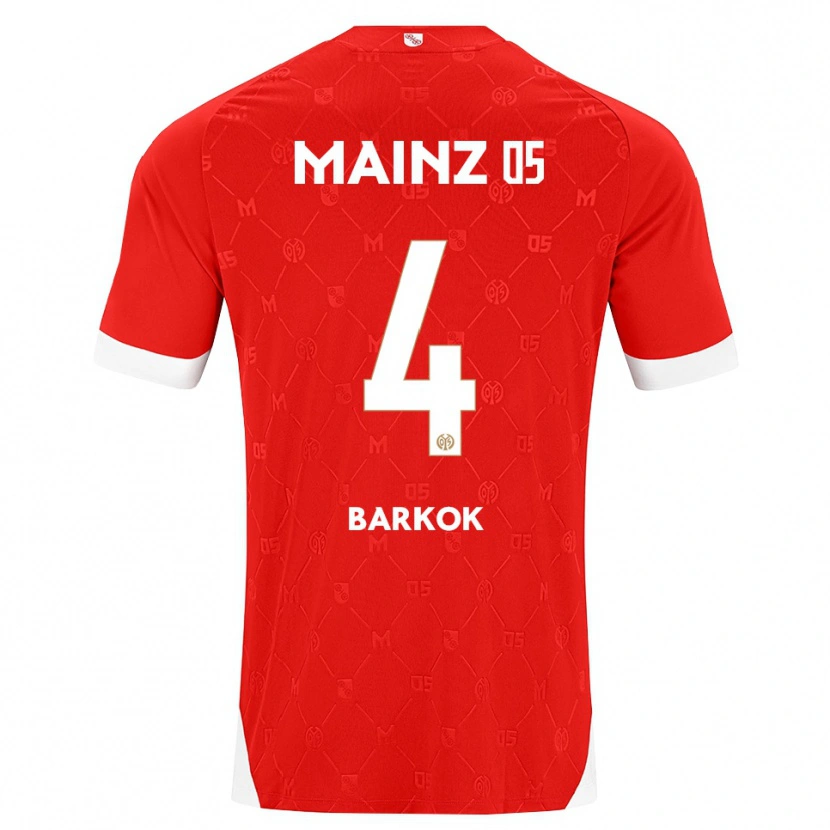 Danxen Kinderen Aymen Barkok #4 Rood Wit Thuisshirt Thuistenue 2026/27 T-Shirt België