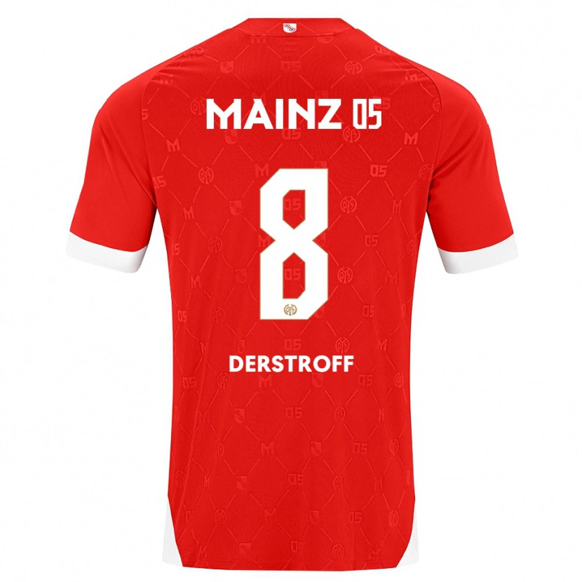 Danxen Kinderen Julian Derstroff #8 Rood Wit Thuisshirt Thuistenue 2026/27 T-Shirt België