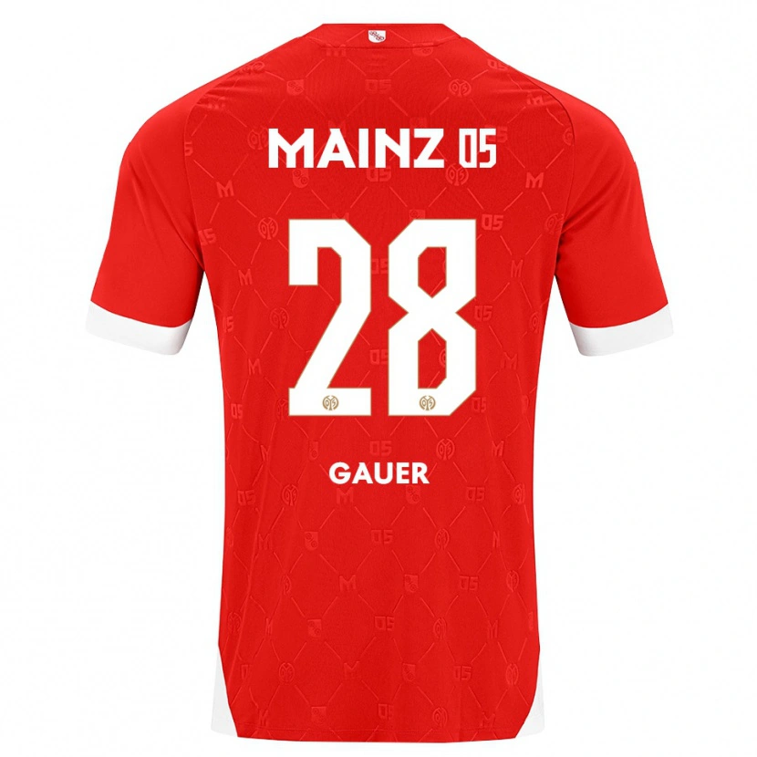 Danxen Kinderen Luke Gauer #28 Rood Wit Thuisshirt Thuistenue 2026/27 T-Shirt België
