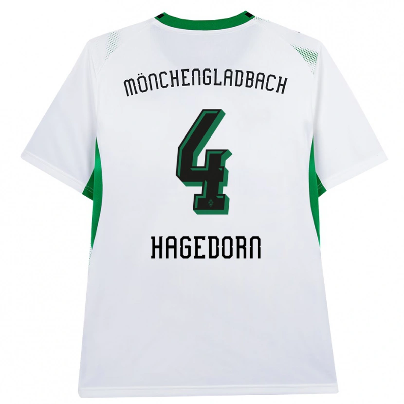 Danxen Kinderen Niels Hagedorn #4 Wit Zwart Groen Thuisshirt Thuistenue 2026/27 T-Shirt België