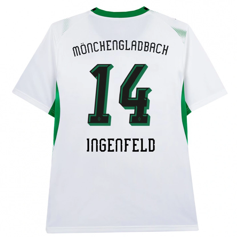 Danxen Kinderen Paul Ingenfeld #14 Wit Zwart Groen Thuisshirt Thuistenue 2026/27 T-Shirt België