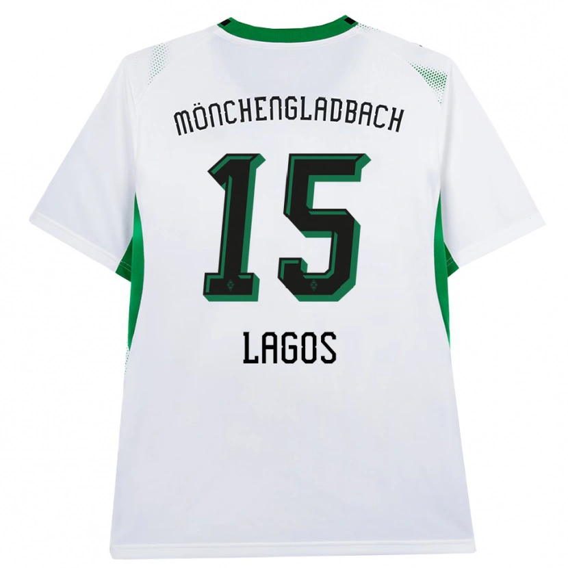 Danxen Kinderen Maxim Lagos #15 Wit Zwart Groen Thuisshirt Thuistenue 2026/27 T-Shirt België