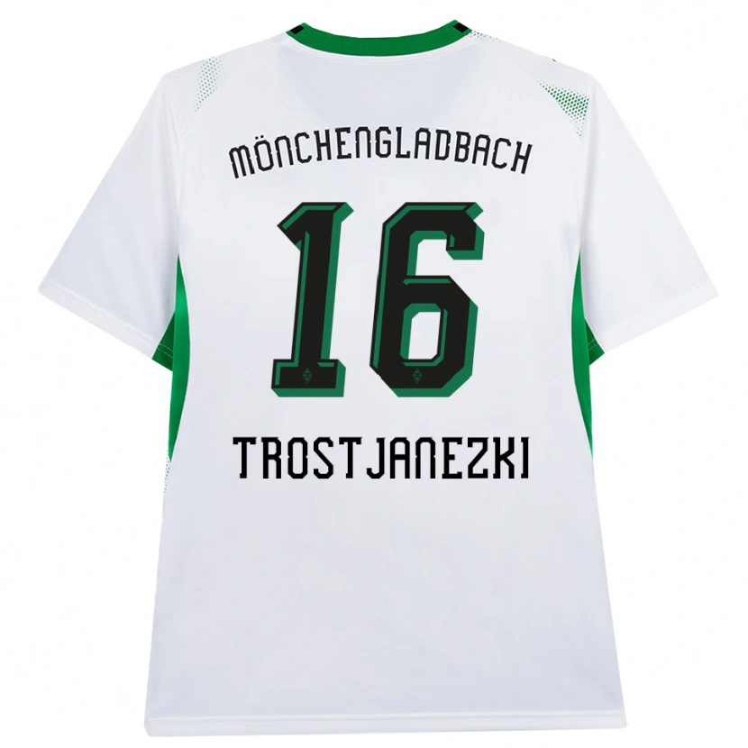 Danxen Kinderen Noel Trostjanezki #16 Wit Zwart Groen Thuisshirt Thuistenue 2026/27 T-Shirt België
