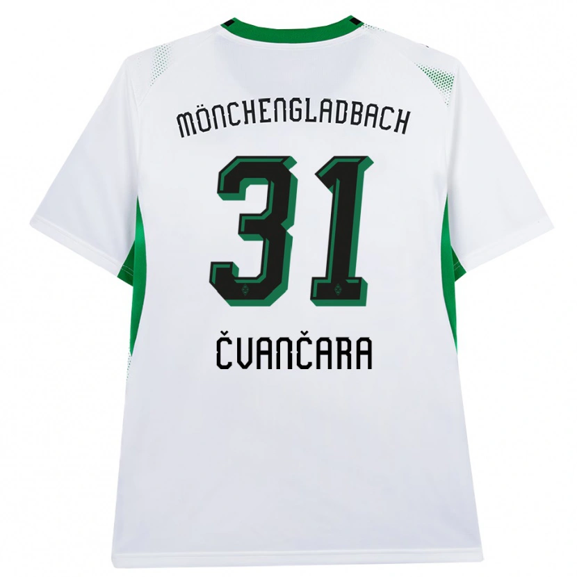 Danxen Kinderen Tomas Cvancara #31 Wit Zwart Groen Thuisshirt Thuistenue 2026/27 T-Shirt België