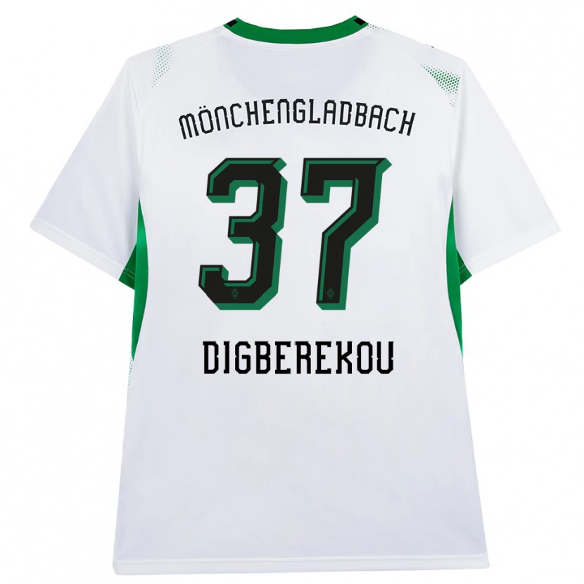 Danxen Kinderen Ibrahim Digberekou #37 Wit Zwart Groen Thuisshirt Thuistenue 2026/27 T-Shirt België