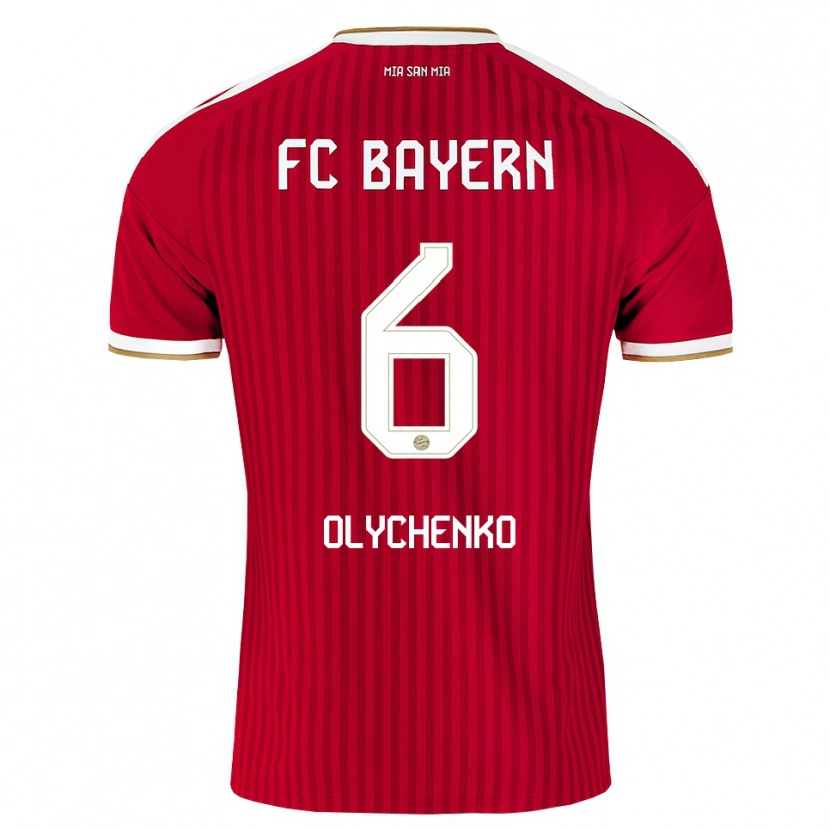 Danxen Kinderen Bogdan Olychenko #6 Rood Wit Blauw Thuisshirt Thuistenue 2026/27 T-Shirt België