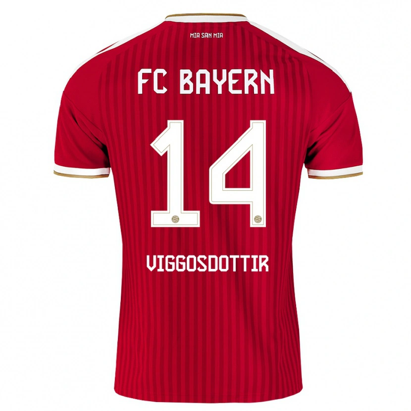 Danxen Kinderen Glodis Perla Viggosdottir #14 Rood Wit Blauw Thuisshirt Thuistenue 2026/27 T-Shirt België