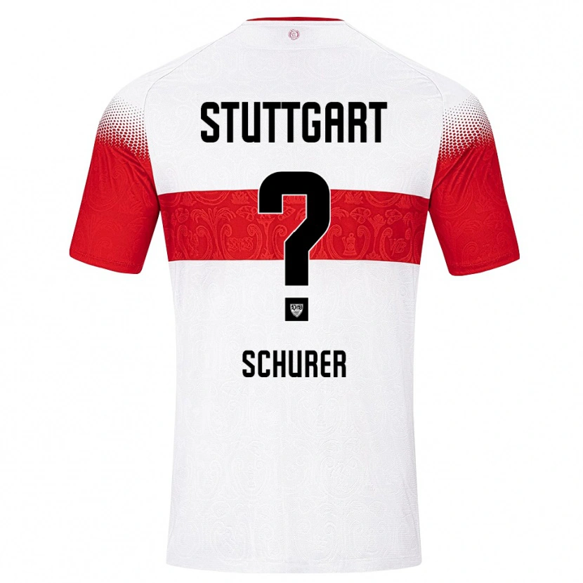Danxen Kinderen Leon Schürer #0 Wit Rood Geel Thuisshirt Thuistenue 2026/27 T-Shirt België