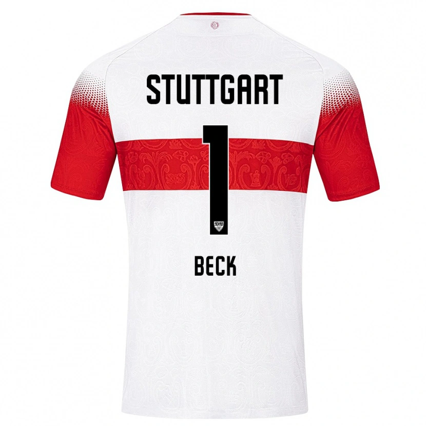Danxen Kinderen Kiara Beck #1 Wit Rood Geel Thuisshirt Thuistenue 2026/27 T-Shirt België