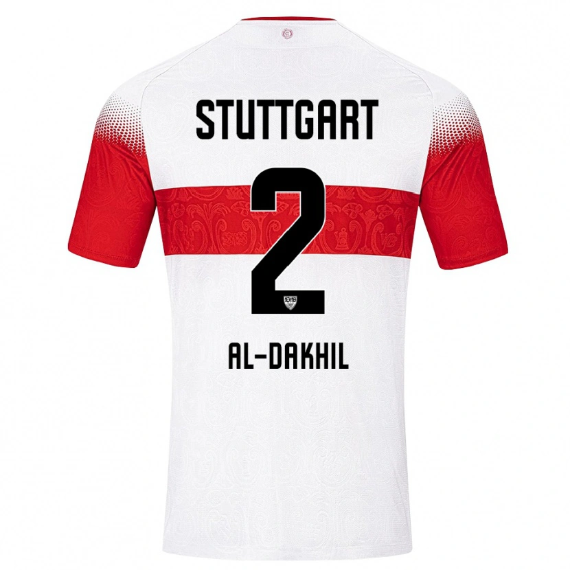 Danxen Kinderen Ameen Al-Dakhil #2 Wit Rood Geel Thuisshirt Thuistenue 2026/27 T-Shirt België