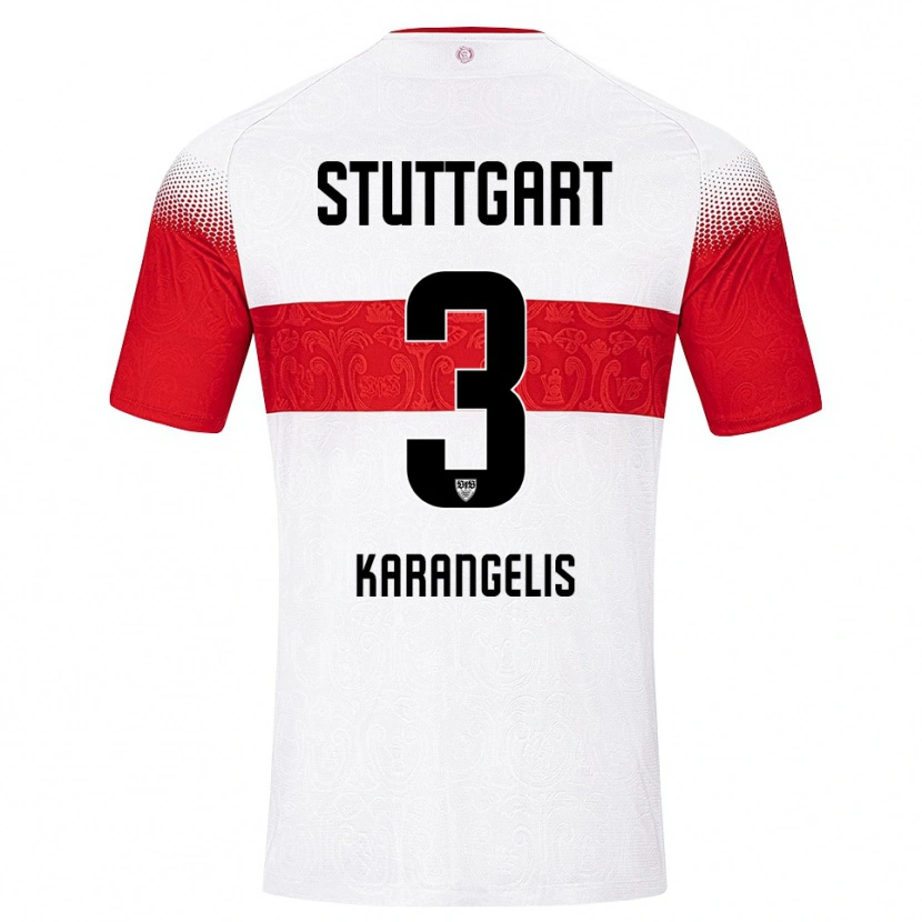 Danxen Kinderen Konstantinos Karangelis #3 Wit Rood Geel Thuisshirt Thuistenue 2026/27 T-Shirt België