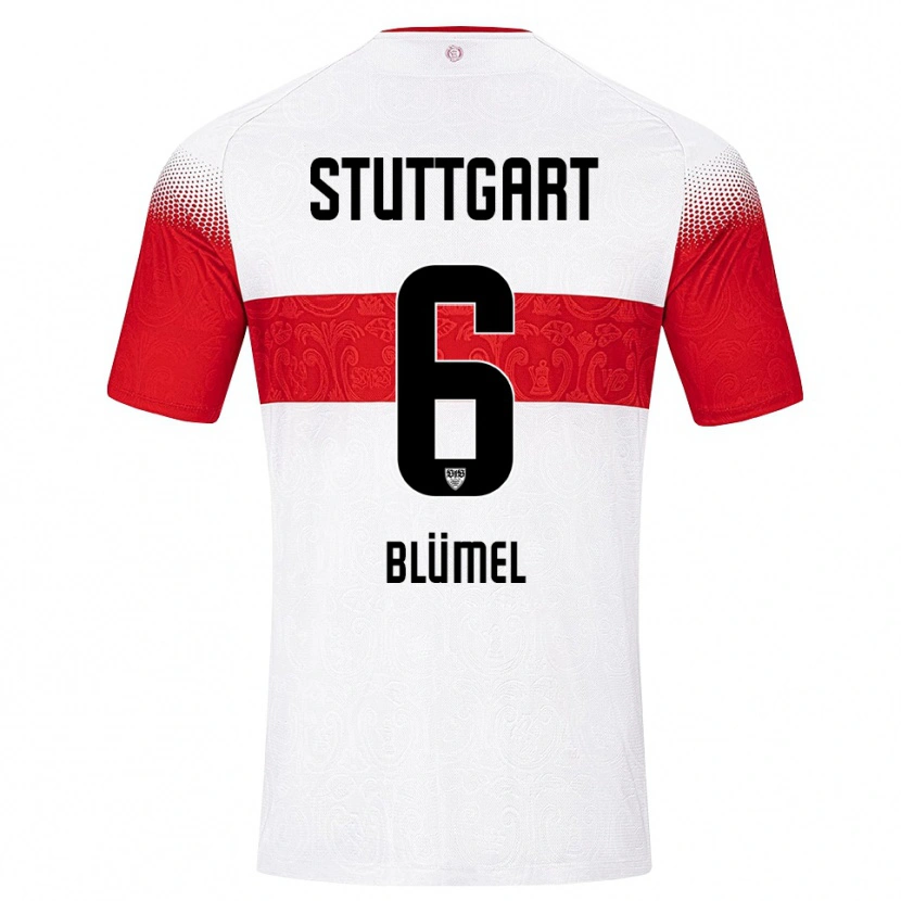 Danxen Kinderen Charlotte Blümel #6 Wit Rood Geel Thuisshirt Thuistenue 2026/27 T-Shirt België