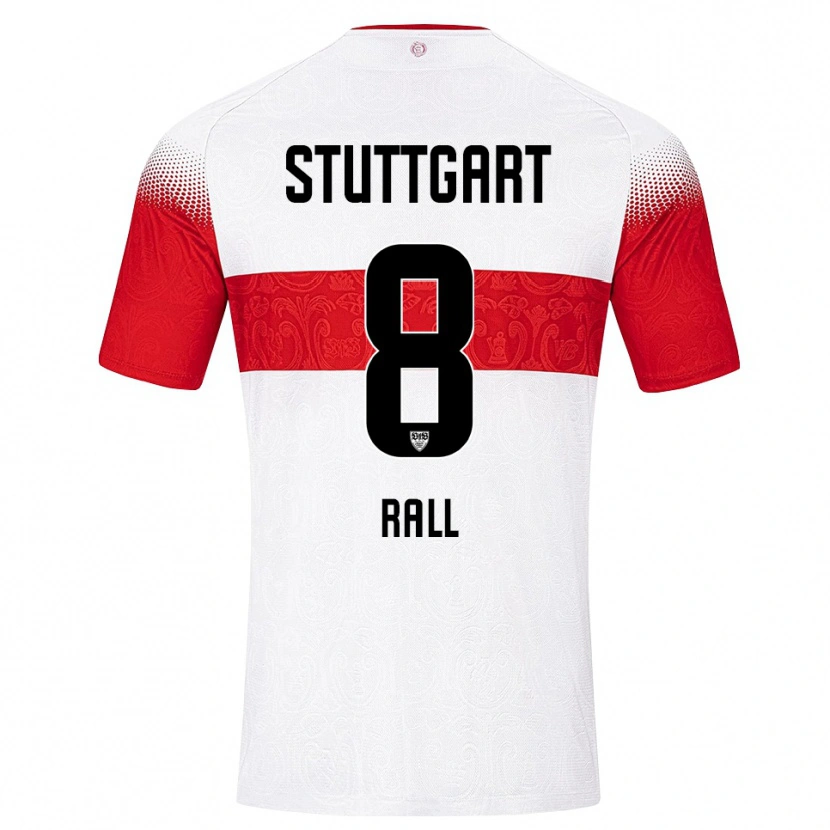 Danxen Kinderen Maximiliane Rall #8 Wit Rood Geel Thuisshirt Thuistenue 2026/27 T-Shirt België
