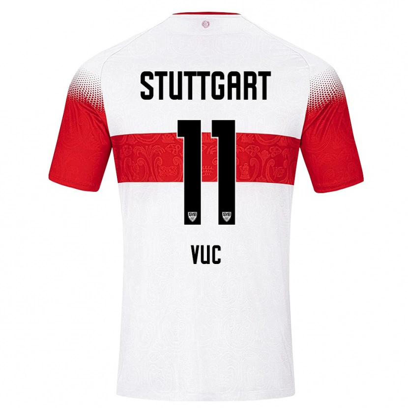 Danxen Kinderen Patrick Vuc #11 Wit Rood Geel Thuisshirt Thuistenue 2026/27 T-Shirt België