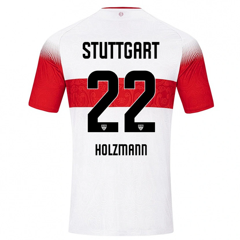Danxen Kinderen Lucas Holzmann #22 Wit Rood Geel Thuisshirt Thuistenue 2026/27 T-Shirt België