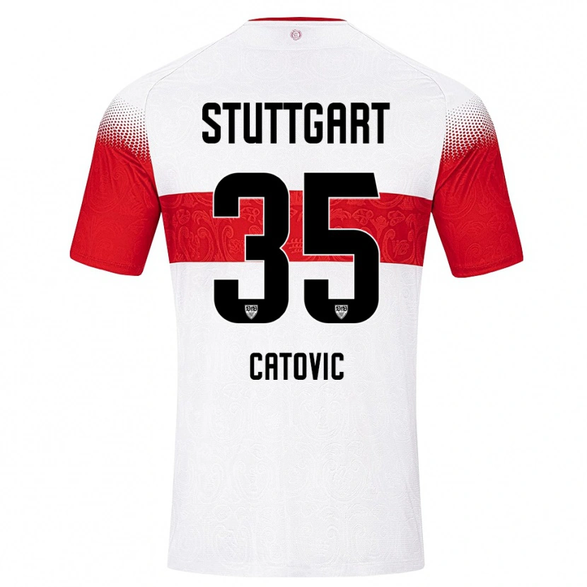 Danxen Kinderen Mirza Catovic #35 Wit Rood Geel Thuisshirt Thuistenue 2026/27 T-Shirt België