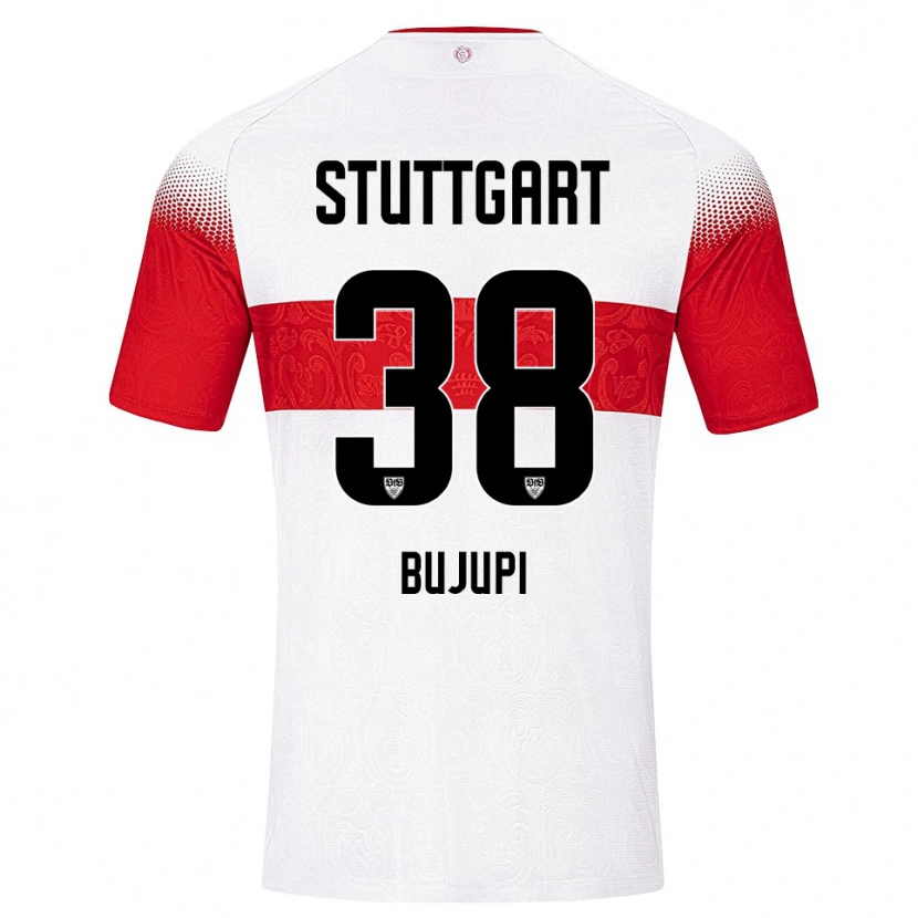 Danxen Kinderen Eliot Bujupi #38 Wit Rood Geel Thuisshirt Thuistenue 2026/27 T-Shirt België