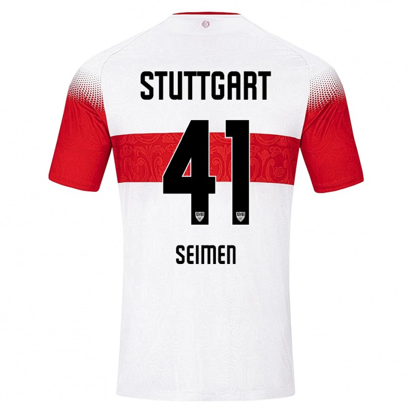 Danxen Kinderen Dennis Seimen #41 Wit Rood Geel Thuisshirt Thuistenue 2026/27 T-Shirt België
