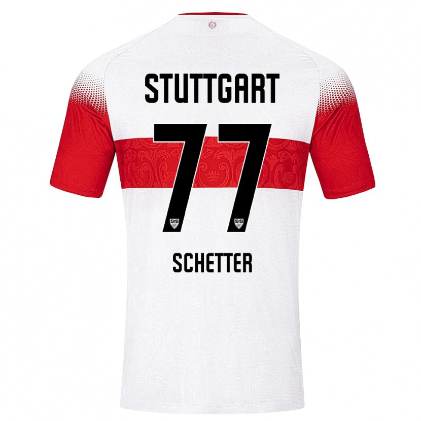 Danxen Kinderen Leonie Schetter #77 Wit Rood Geel Thuisshirt Thuistenue 2026/27 T-Shirt België