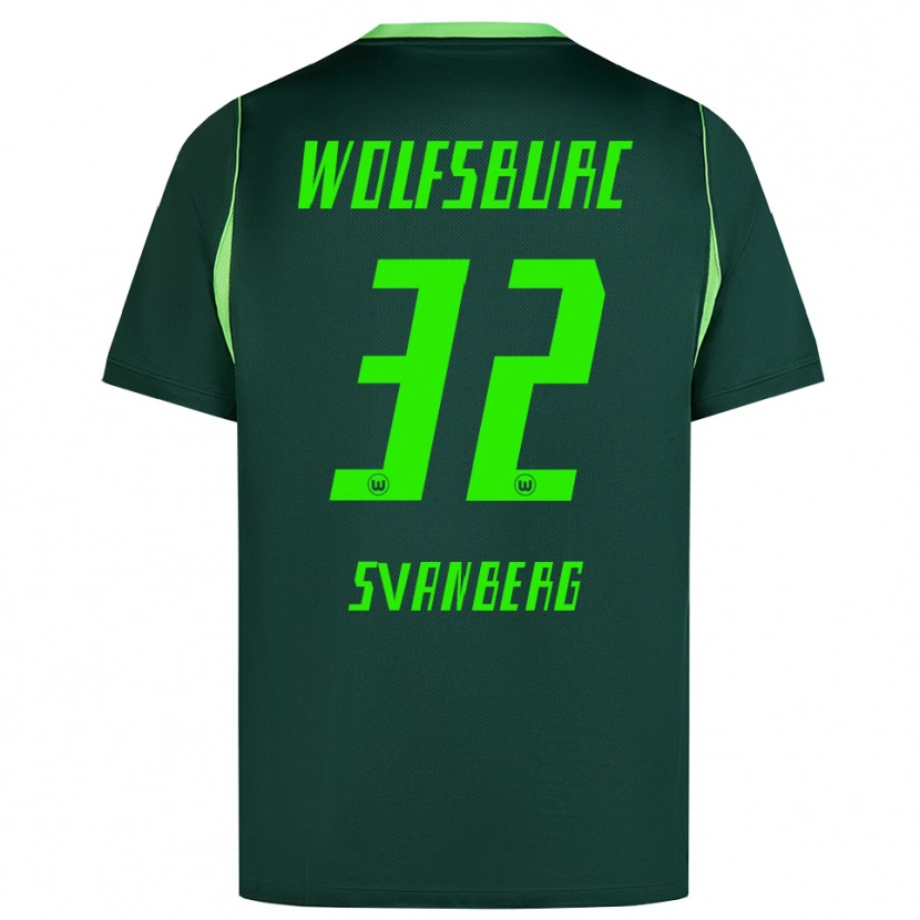 Danxen Kinderen Mattias Svanberg #32 Donkergroen Wit Thuisshirt Thuistenue 2026/27 T-Shirt België