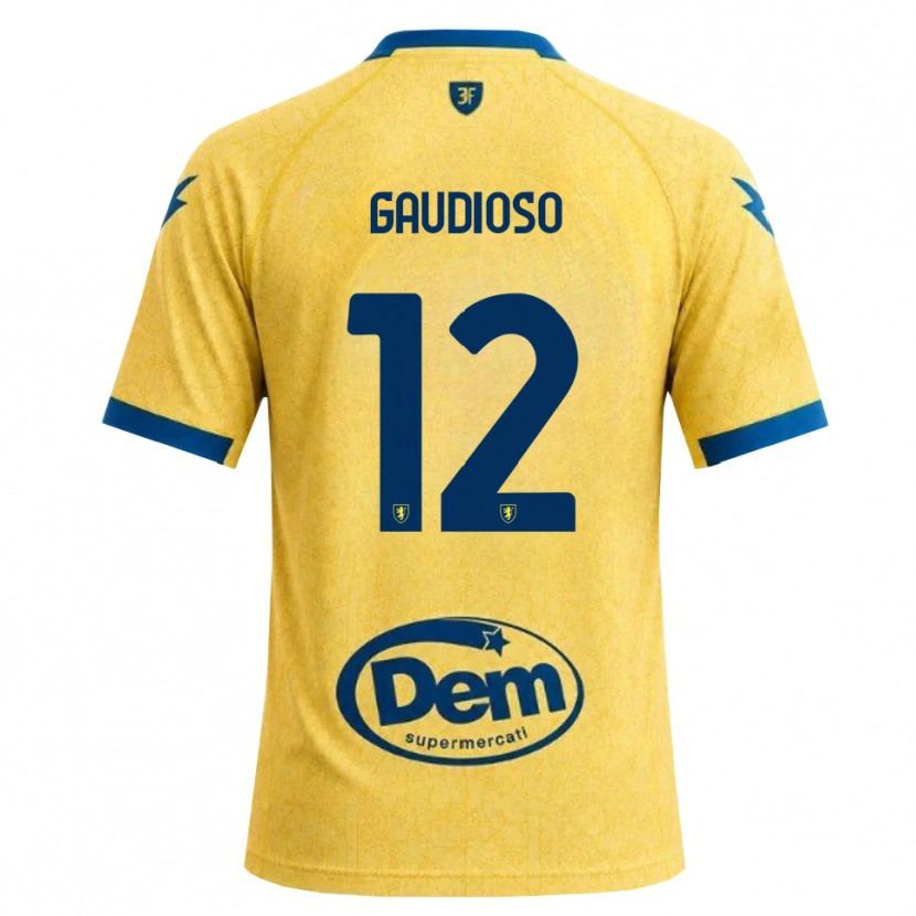 Danxen Kinderen Gianmaria Gaudioso #12 Khaki Zwart Blauw Thuisshirt Thuistenue 2026/27 T-Shirt België
