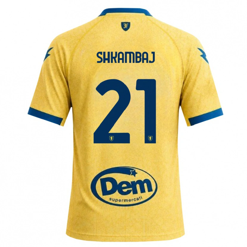 Danxen Kinderen Ardit Shkambaj #21 Khaki Zwart Blauw Thuisshirt Thuistenue 2026/27 T-Shirt België