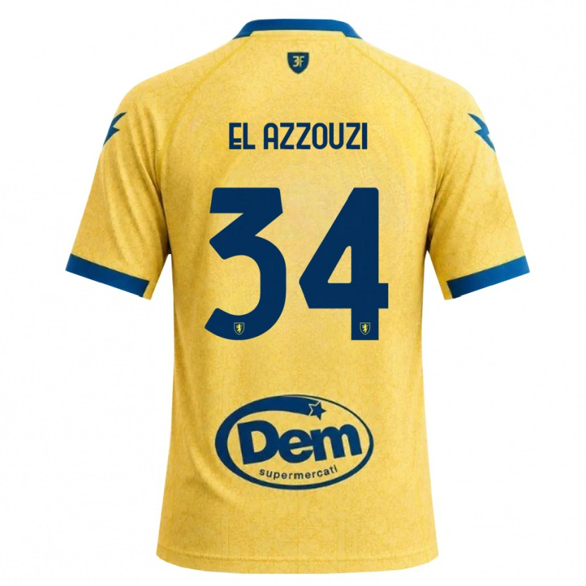 Danxen Kinderen Anouar El Azzouzi #34 Khaki Zwart Blauw Thuisshirt Thuistenue 2026/27 T-Shirt België