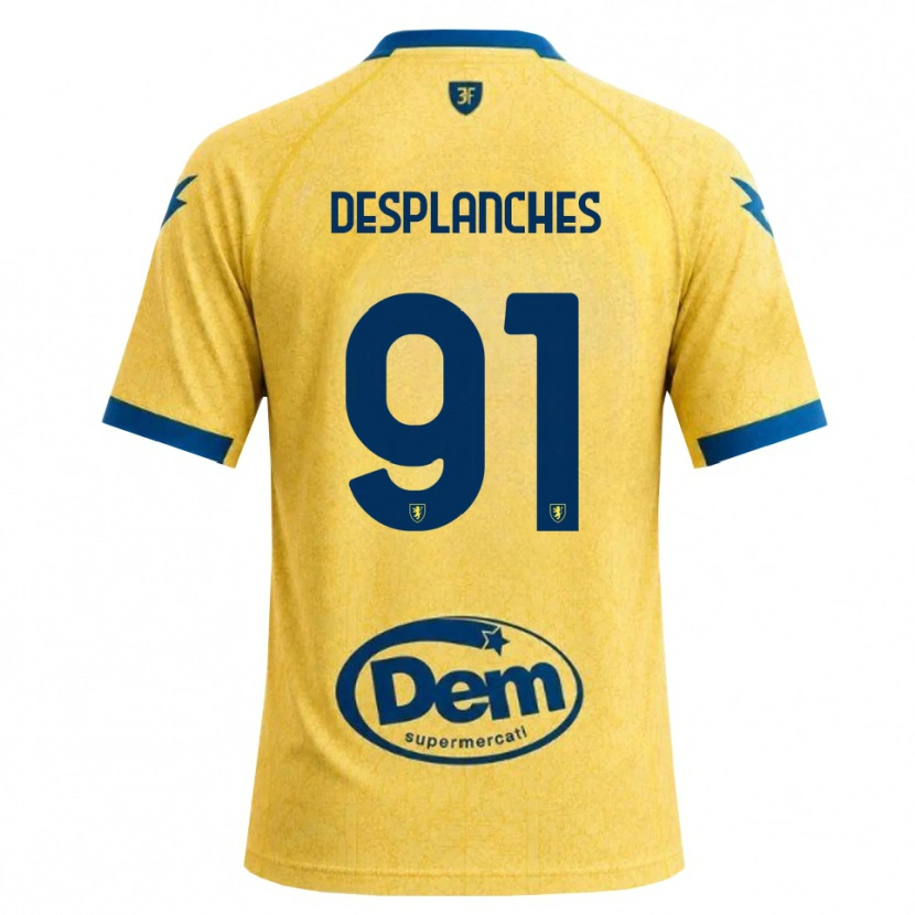 Danxen Kinderen Sebastiano Desplanches #91 Khaki Zwart Blauw Thuisshirt Thuistenue 2026/27 T-Shirt België