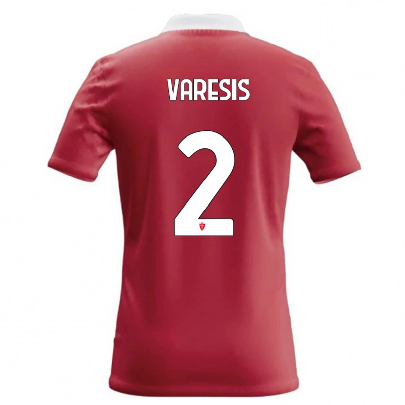 Danxen Kinderen Konstantinos Varesis #2 Rood Wit Thuisshirt Thuistenue 2026/27 T-Shirt België