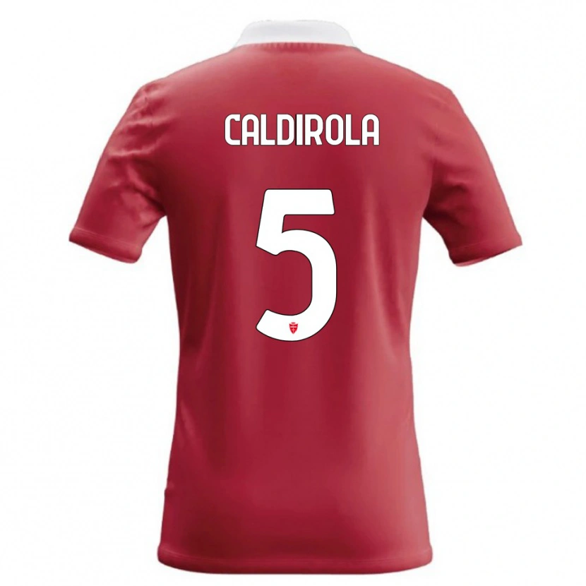 Danxen Kinderen Luca Caldirola #5 Rood Wit Thuisshirt Thuistenue 2026/27 T-Shirt België