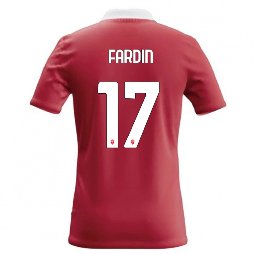 Danxen Kinderen Giulio Fardin #17 Rood Wit Thuisshirt Thuistenue 2026/27 T-Shirt België