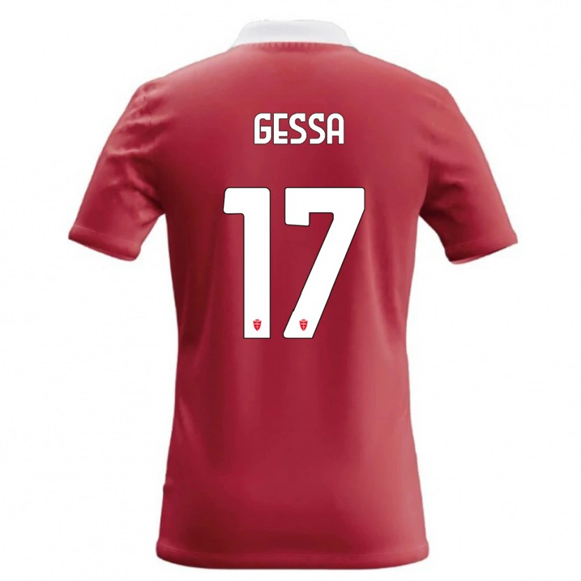 Danxen Kinderen Francesco Gessa #17 Rood Wit Thuisshirt Thuistenue 2026/27 T-Shirt België