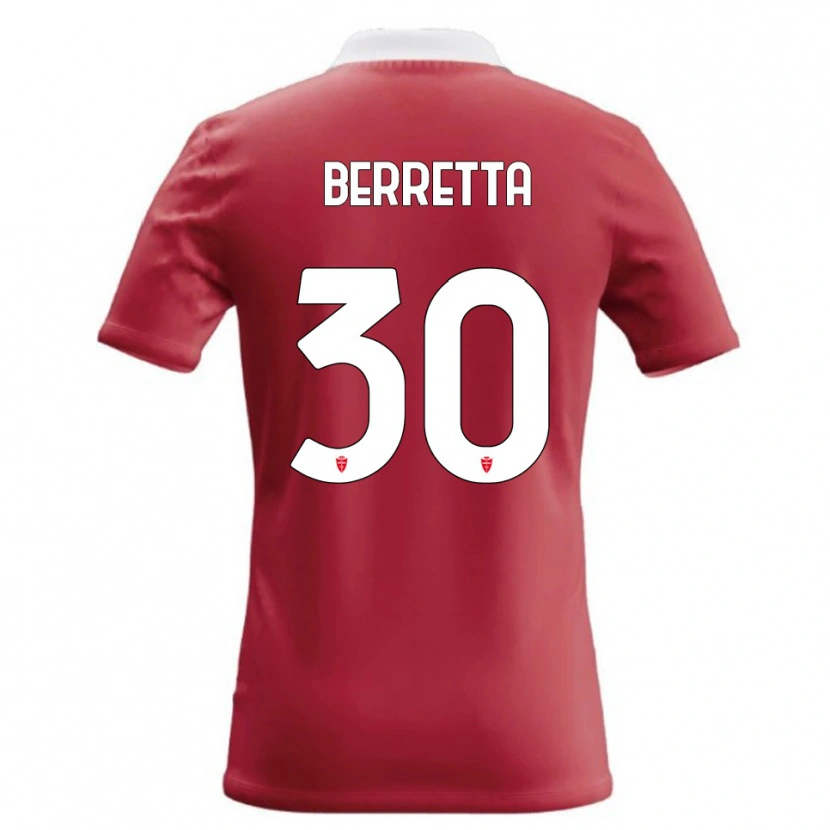 Danxen Kinderen Alessandro Berretta #30 Rood Wit Thuisshirt Thuistenue 2026/27 T-Shirt België