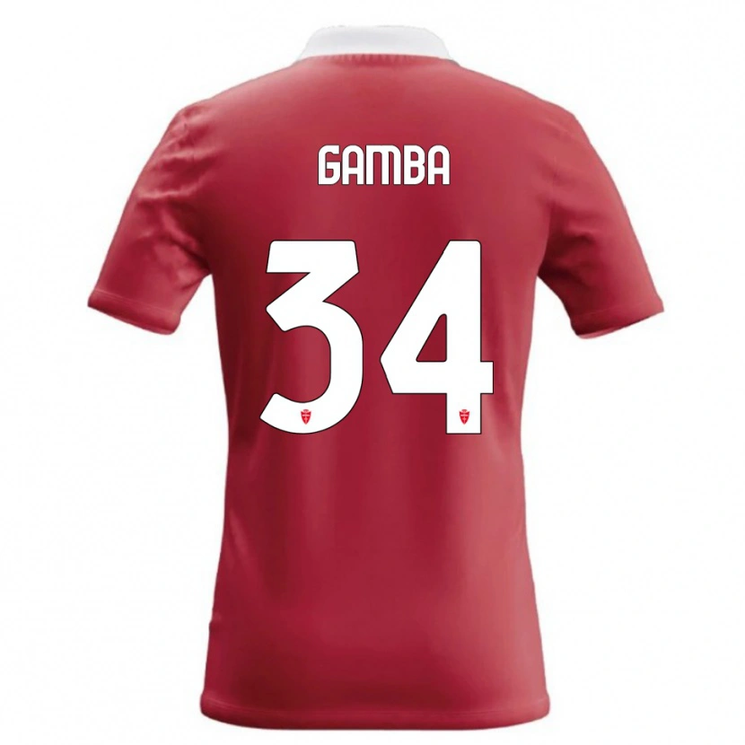Danxen Kinderen Alberto Gamba #34 Rood Wit Thuisshirt Thuistenue 2026/27 T-Shirt België