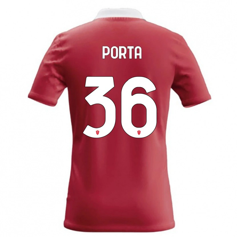 Danxen Kinderen Matteo Porta #36 Rood Wit Thuisshirt Thuistenue 2026/27 T-Shirt België