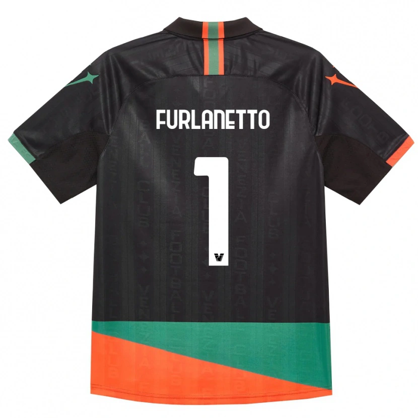 Danxen Kinderen Gabriele Furlanetto #1 Zwart Oranje Groen Thuisshirt Thuistenue 2026/27 T-Shirt België