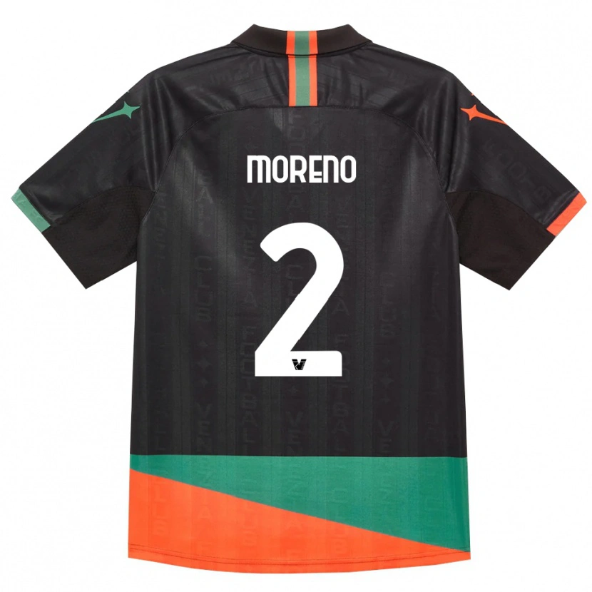 Danxen Kinderen Matías Moreno #2 Zwart Oranje Groen Thuisshirt Thuistenue 2026/27 T-Shirt België
