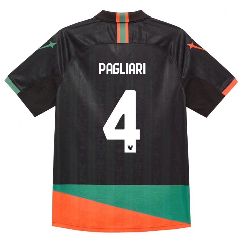 Danxen Kinderen Alessandro Pagliari #4 Zwart Oranje Groen Thuisshirt Thuistenue 2026/27 T-Shirt België