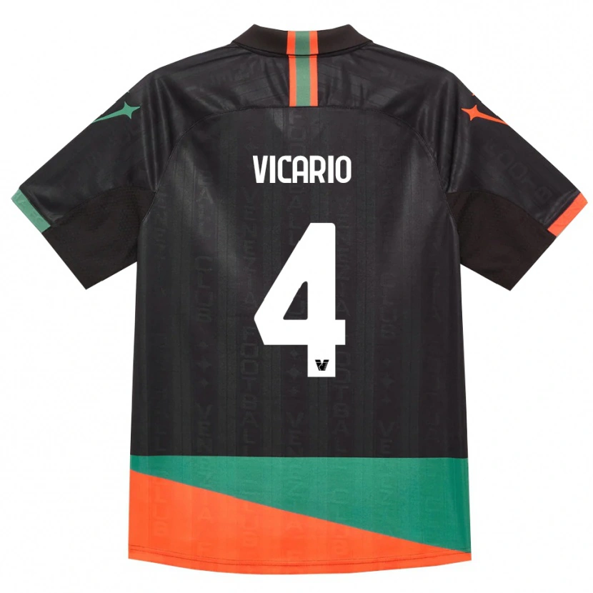 Danxen Kinderen Brando Vicario #4 Zwart Oranje Groen Thuisshirt Thuistenue 2026/27 T-Shirt België