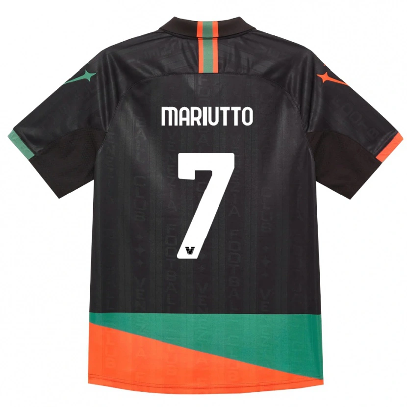 Danxen Kinderen Francesco Mariutto #7 Zwart Oranje Groen Thuisshirt Thuistenue 2026/27 T-Shirt België