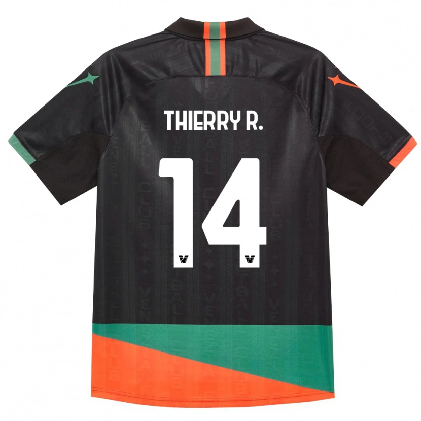 Danxen Kinderen Thierry Correia #14 Zwart Oranje Groen Thuisshirt Thuistenue 2026/27 T-Shirt België