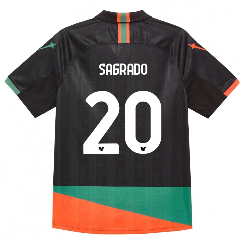 Danxen Kinderen Richie Sagrado #20 Zwart Oranje Groen Thuisshirt Thuistenue 2026/27 T-Shirt België