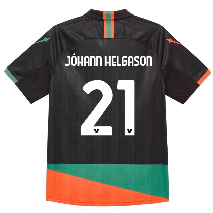 Danxen Kinderen Thórir Jóhann Helgason #21 Zwart Oranje Groen Thuisshirt Thuistenue 2026/27 T-Shirt België