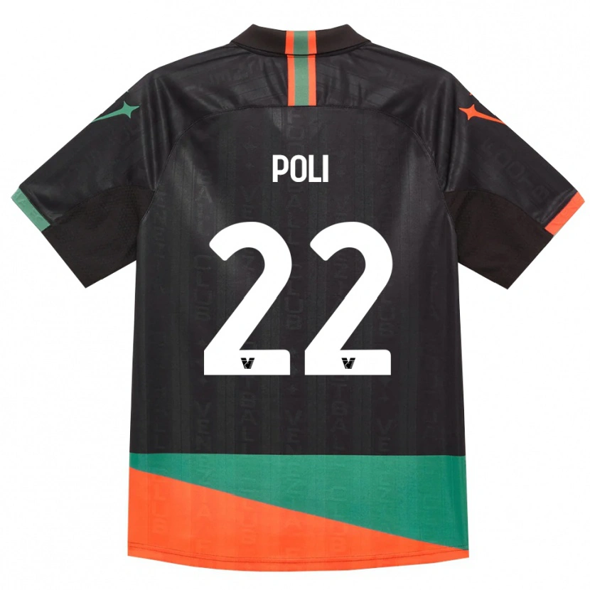 Danxen Kinderen Elena Poli #22 Zwart Oranje Groen Thuisshirt Thuistenue 2026/27 T-Shirt België