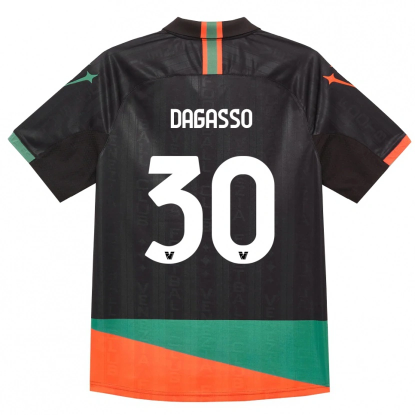 Danxen Kinderen Matteo Dagasso #30 Zwart Oranje Groen Thuisshirt Thuistenue 2026/27 T-Shirt België