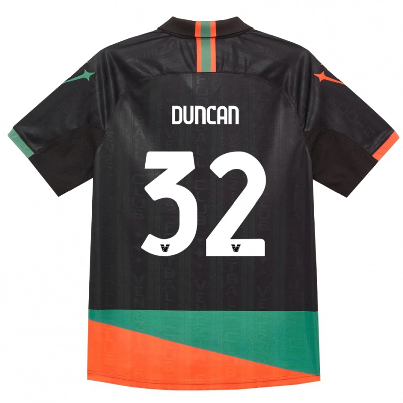 Danxen Kinderen Alfred Duncan #32 Zwart Oranje Groen Thuisshirt Thuistenue 2026/27 T-Shirt België