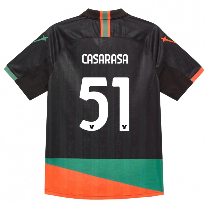 Danxen Kinderen Asia Casarasa #51 Zwart Oranje Groen Thuisshirt Thuistenue 2026/27 T-Shirt België