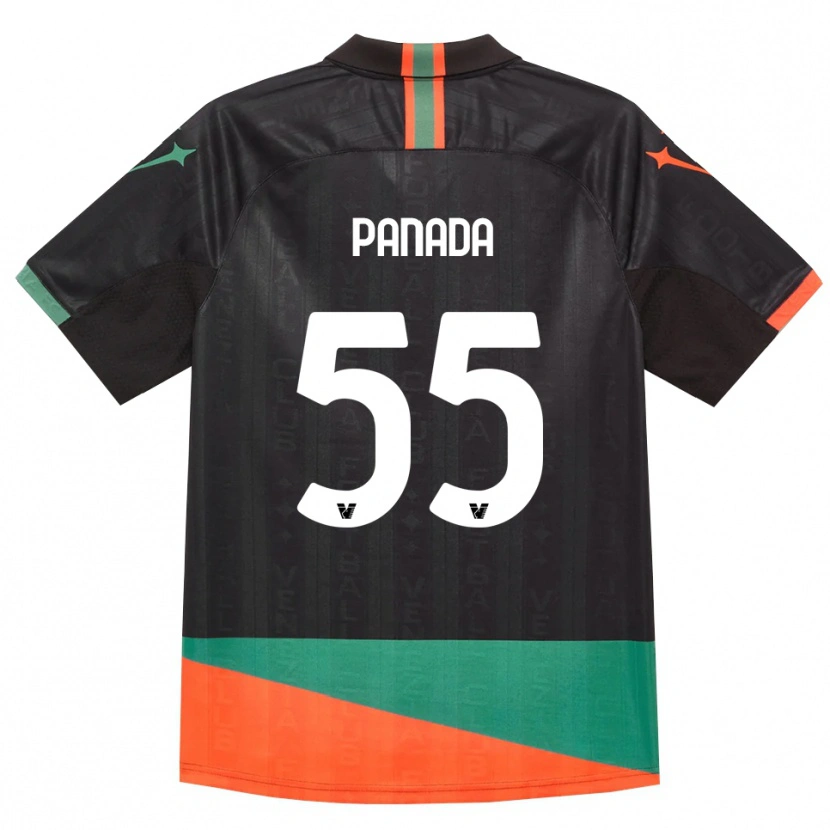 Danxen Kinderen Simone Panada #55 Zwart Oranje Groen Thuisshirt Thuistenue 2026/27 T-Shirt België