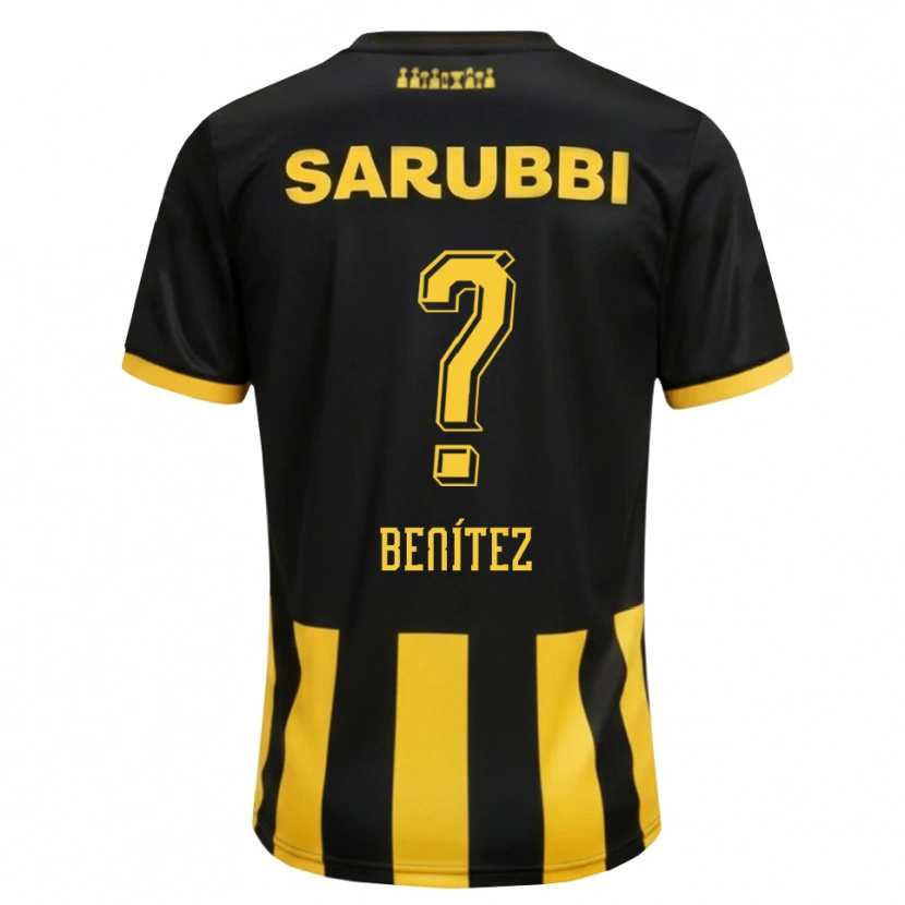 Danxen Kinderen Santiago Benítez #0 Zwart Geel Thuisshirt Thuistenue 2026/27 T-Shirt België